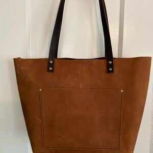 Portland Leather Large Brown Tote Bag Elegant and Practical